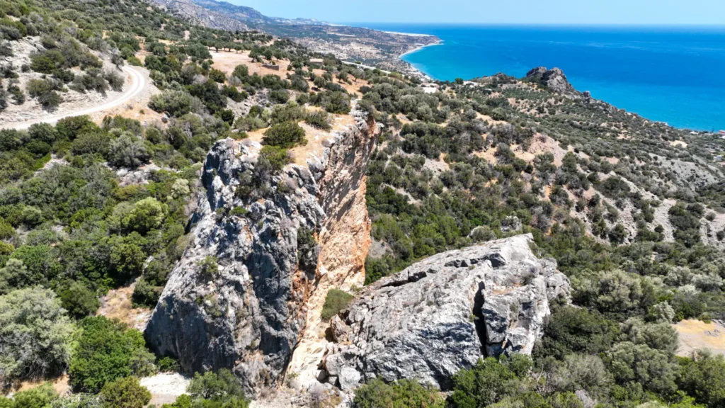Mountains, olive groves and the Libyan Sea around Vorénia Horizon, South Crete